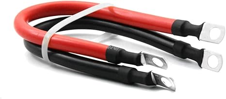 4 AWG Battery Cables With Lugs - Ultra Flexible Pure Copper Power Cables For Solar, RV & Marine Use