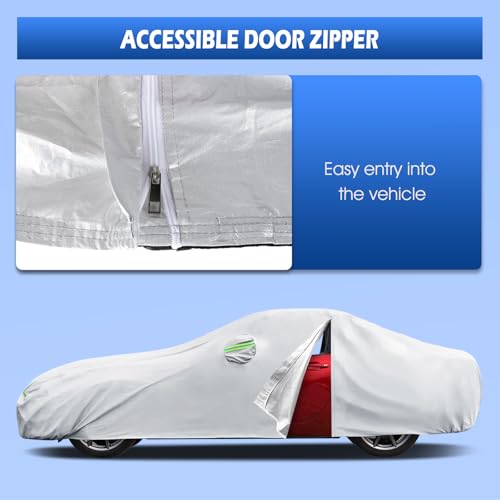 Image of Car Cover Custom Fit for Mazda MX-5 Miata (1989-2026), Migaven Waterproof Full Exterior Cover Sun Rain Protection with Door Zipper and Cotton Lining
