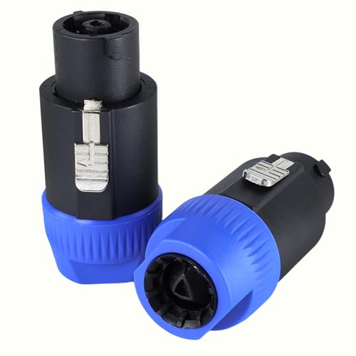 Rokkadaa 2 Pcs 8 Pole Speakon Connector with Latch Lock for Pro Audio Amp