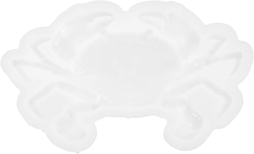VICASKY Llavero de resina de cangrejo de silicona molde de cristal con tema del océano para pastel de chocolate galletas pudín gelatina y vela de