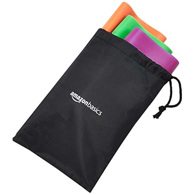 Basics Resistance Bands, Set of 3, Orange/Green/Pink