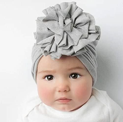 Insowni 8 Pack Solid Cotton Nursery Hospital Turban Hats Caps Beanies Bonnets With Flower For Baby Girls Toddlers Newborns Infants Kids #TOP3