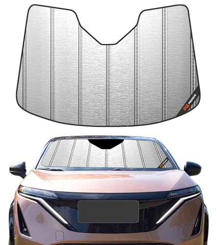 Pigenius Windshield Sunshade for Nissan Ariya 2023-2025 (EV SUV), Metallic Silver Finish
