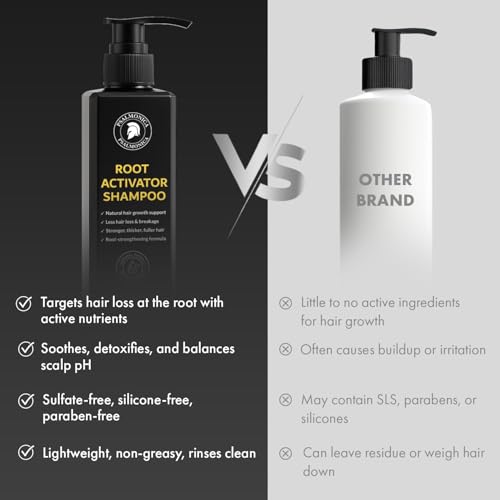 Image of Root Activator Shampoo for Men: Made In USA - Hair Growth Shampoo for Hair Loss and Thinning Hair - Hair Loss RegrowthTreatments for Women Men (Refreshing Scent)