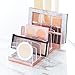 mDesign Plastic Divided Cosmetic Palette Organizer with 9 Sections - Makeup Storage for Bathroom Vanity, Cabinet, Drawer - Holds Eyeshadow, Blush, Powder - Lumiere Collection - Clear/Rose Gold