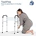 GreenChief Foldable Toilet Safety Rails, Stand Alone Suite Handles with Suction Cups, Freestanding Toilet Bars for Elderly & Handicap (300 LB)