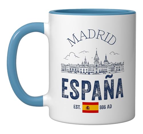 Taza de cerámica con diseño de Madrid España miniatura 1