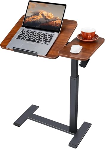 Woxolo昇降式サイドテーブル 天板無段階角度調整キャスター付き 可移動スタンディングデスク 昇降式デスク 組立簡単 耐荷重20kg 傷・汚れ・水分・熱に強い テレワーク/在宅勤務 モデル多用途移動式デスク 家庭用 角度調整可能 高さ可変 省スペース 無