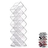 ❤ Este soporte para lápiz labial puede ser horizontal, vertical y apilado, es fácil de usar y se ve muy bien en el tocador y el soporte de exhibición. Puedes dejar el soporte de maquillaje plano o donde quieras.