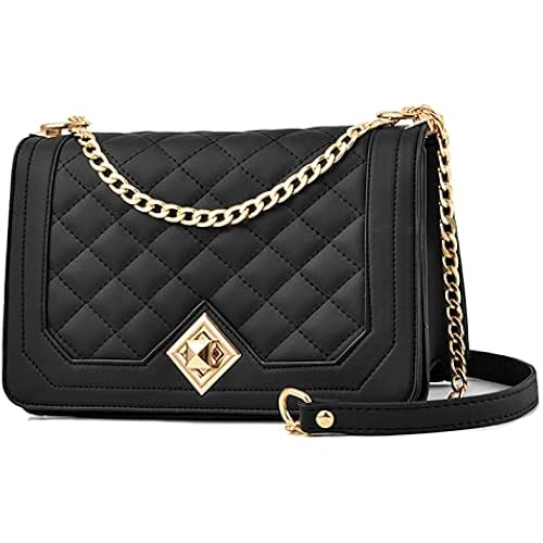 Travistar Crossbody Bags for Women Small Handbags PU Leather Shoulder Bag Purse Evening Bag Quilted Satchels with Chain Strap