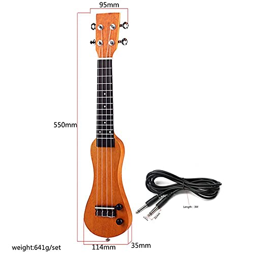 Ukulélé Guitare Électrique 21 Pouces Ukulélé en Bois Massif Cohogany Ukulele Instrument De Musique - Les Beatles, Paul McCartney, John Lennon, RIngo Starr, George Harrison Ukulélé Guitare Électrique 21 Pouces Ukulélé en Bois Massif Cohogany Ukulele Instrument De Musique – Image 8