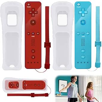 BAIFULAI Wii Controller 2 Stück Wireless Remote Gamepad