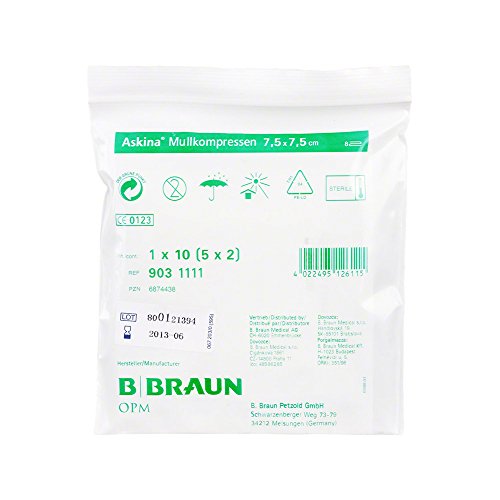 Askina Mullkompressen 7,5X7,5 cm Steril, 5X2 St