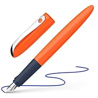 Schneider 162116 Wavy Füller (für Rechts- und Linkshänder, mit Anfängerfeder) orange – Ansicht 1
