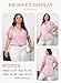 Eytino Plus Size Tops for Women Summer V Neck Short Sleeve Boho Floral Print Chiffon Blouses Shirts,3X Red