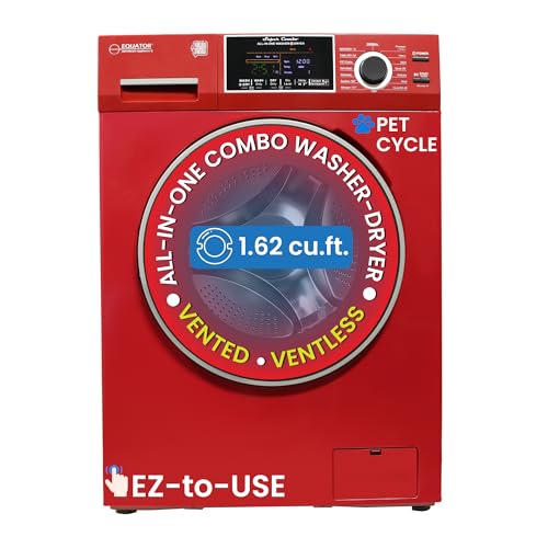 Equator 24' 110V Convertible Compact Combo Washer Dryer, Merlot