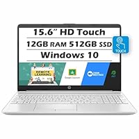 HP 15.6” HD Touchscreen Laptop (Latest Model), Intel Quad-Core i5-1135G7 (Beat i7-1065G7), 12GB DDR4 RAM, 512GB PCIe SSD, Intel Iris X Graphics, Backlit KB, Webcam, HDMI, Type-C, Windows 10 + NLY MP