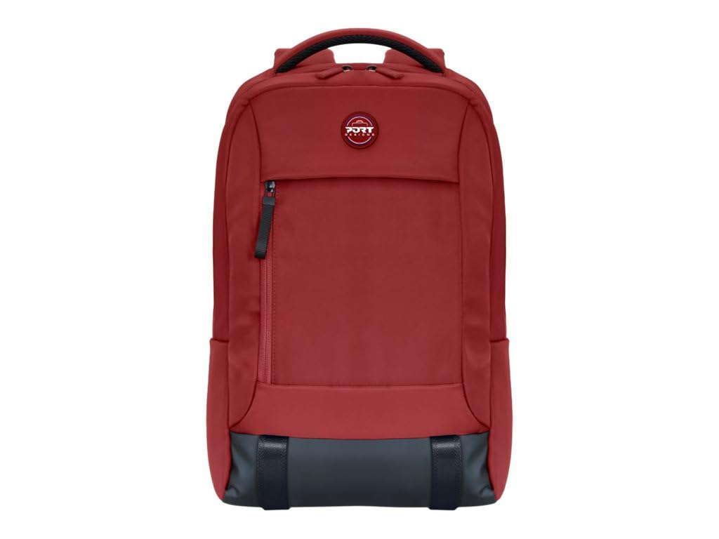 port designs sac à dos pc pour ordinateur portable moderne & confortable base résitante à l'eau torino ii 15.6/16 pouces rouge