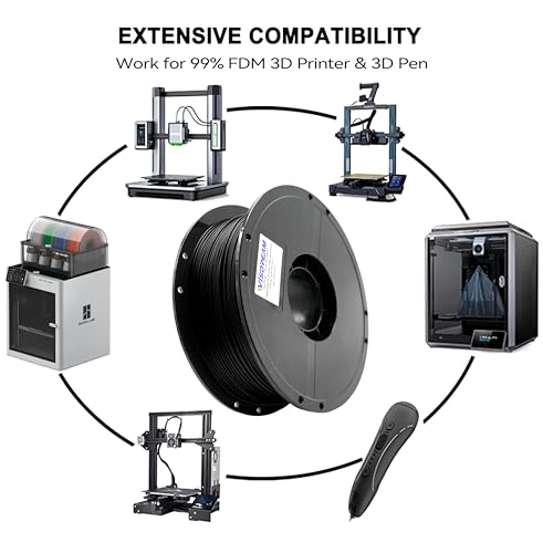 Image of FlexiTough Flexible Filament Specifically for Printing Real-Game Bouncy Airless Basketball,1.75mm,1KG (2.2lbs), Black