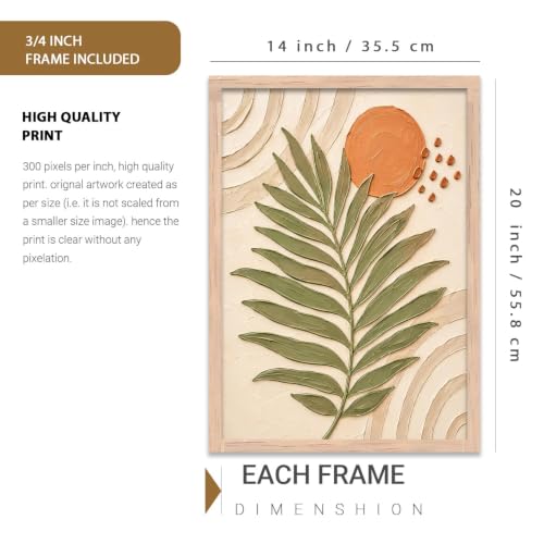 Image of kotart Boho Painting with Frame | Boho Art Painting With Frame Home Decoration For Living Room Bed Room Hotel Wall Decor Digital Reprint (14X20 inch)