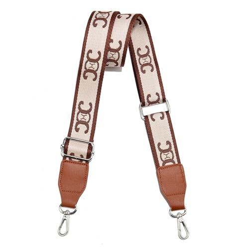 Image of Purse Straps Replacement Crossbody, Universal Wide Shoulder Strap for Bags Adjustable Straps for Handbags (Silvery Hardware)