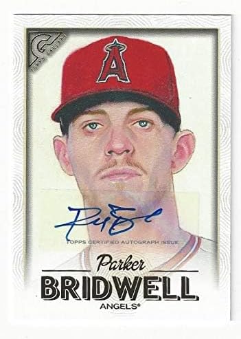 Parker Bridwell Autographed Collectible Baseball Card - 2018 Topps Gallery Baseball Card #47 (Angels)