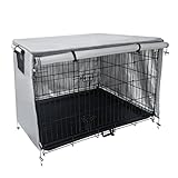Pecopcock Dogs Crate Cover Privacy Windproof Safe for Dog Durable-Polyester Pet Kennel Cover Crate...
