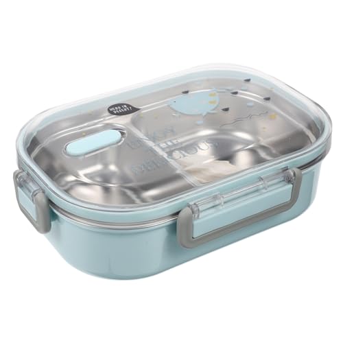 LIFKOME Scatola Pranzo Acciaio Inox Tenuta Stagna 2 Scomparti Contenitore Pranzo Portapranzo Scatola Bento Per Ragazzo Ragazza Adulti Trasporto Cibo