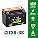 Interstate Batteries YTX9-BS 12V 8Ah Powersports Battery 130CCA AGM Rechargeable Replacement for BMW, Honda, Kawasaki Motorcycles, ATVs, Scooters (CITX9-BS)