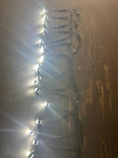 20 Piece Valance Lights - Fully Plug & Play Valance Lights - Waterproof, Easy Installation - White LED Marker Lights Signal Light 12V for Truck Trailer UTV Van RV