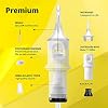 HAWINK 1RL Tattoo Needles Cartridge #10 Bugpin 3 Round Liner X-Taper 50PCS with Membrane Professional Disposable EN05S-50-1001RL