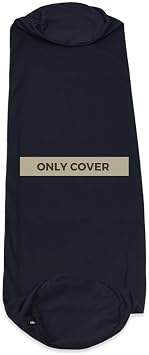 Jersey Cotton 48x8 Round Body Pillowcase, Case Only, Black | Ultra soft organic jersey cotton bolster roll pillow cover; full zipper closure; fits 48x8 round body pillows