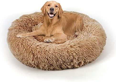 Dog Bed, Cat Calming Bed, Faux Fur Pillow Pet Donut Cuddler Round Plush Bed for Large Medium Small Dogs and Cats Dog Bed, Cat Calming Bed, Faux Fur Pillow Pet Donut Cuddler Round Plush Bed for Large Medium Small Dogs and Cats