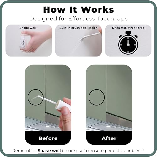 Image of spot. Touch-Up Paint | Matte Finish for Cabinets, Walls, Doors & Furniture | Multi-Tone Green Repair Kit | Quick-Dry, Self-Priming, Low-Odor, Eco-Friendly | No-Sanding or Primer Needed | 3 Pack