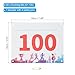 PATIKIL Tearproof Running Bib Numbers 7x6 Inch, 51-100 Medals Waterproof Race Competitor Numbers with Safety Pin for Marathon Sports Game Competition Runner