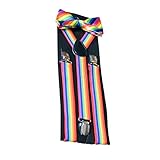 El estilo elegante de los tirantes Rainbow Design Suspenders, un accesorio maravilloso, agrega un brillo encantador para que luzcas más bella y gentil