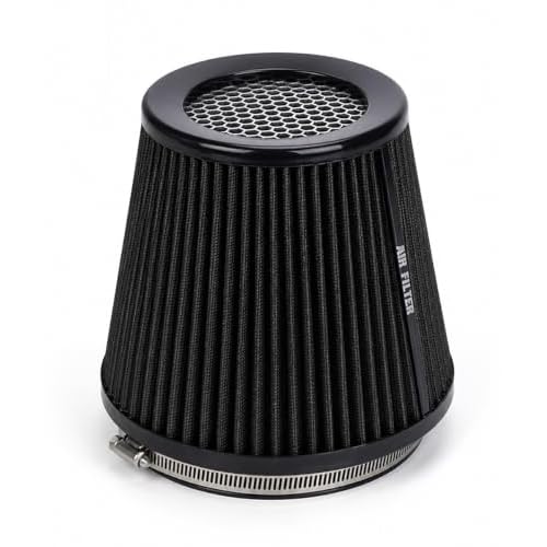 6" Inlet Cold Air Intake Filter - Washable, High Performance Clamp-On Replacement…