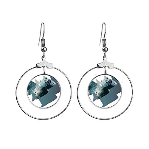 Boucles d'oreilles créoles méduse corail nature de la mer