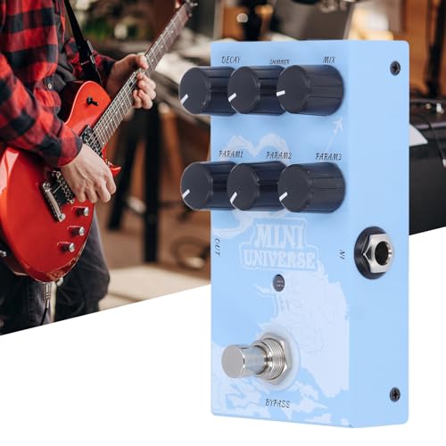 Pédale réverbération numérique guitare 9 effets boîtier métal - 5
