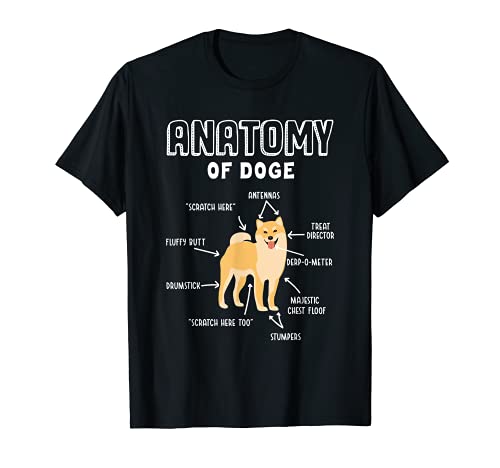 Doge Meme: Anatomía de un Shiba Inu - Perros divertidos Camiseta
