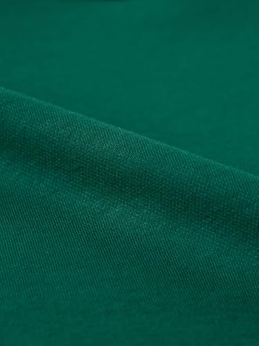 Image of The Souled Store Originals: Varsity Men and Boys Short Sleeves V Neck Emerald Solid Cotton Oversized T-Shirts