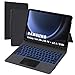 Produktbild Für Samsung Galaxy Tab S9 FE+ /S9 Plus/S10+ 12,4 Zoll Hülle mit Tastatur - Folio Trackpad Tablet Cover mit Stifthalter - Beleuchtete Deutsches QWERTZ Layout Tastatur mit Touchpad für Tab S9 FE+ / S9+