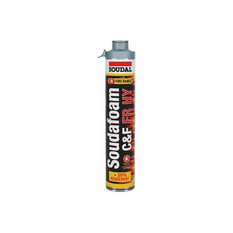 Soudafoam FR HY Click & Fix - Espuma de poliuretano con pistola cortafuegos (0,75 L)