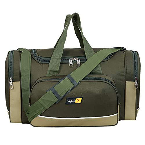Image of Skyline Polyester 60Ltrs Without Wheel Expandable Travel Duffel Bag for Men and Women (Green)