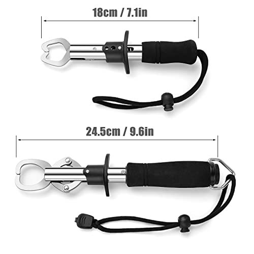 Seashark Fish Lip Gripper 7.1-Inch Mini Grabber Grip Tool Stainless Steel Fish Holder Ice Fishing,Fishing Gear,Fishing Gifts For Men #TOP3