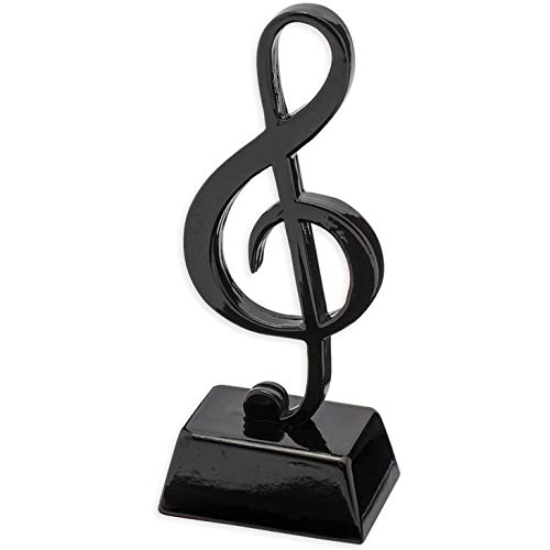 Broadway Gift Black Treble Clef Music Instrument Miniature Replica on Stand, Size 5 in.