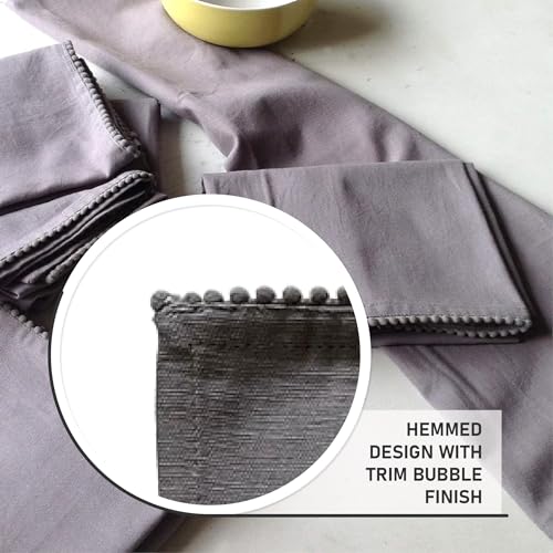 Image of TARAN LIVING Hand Towels 100% Cotton Solid Kitchen Dish Cloths 18 inchx 28 inch, Grey, Pack of 6 Decor Kitchen Hand Towel Reusuable Dish Towel for Cleaning & Drying Tea Towels Set with Hanging Loop