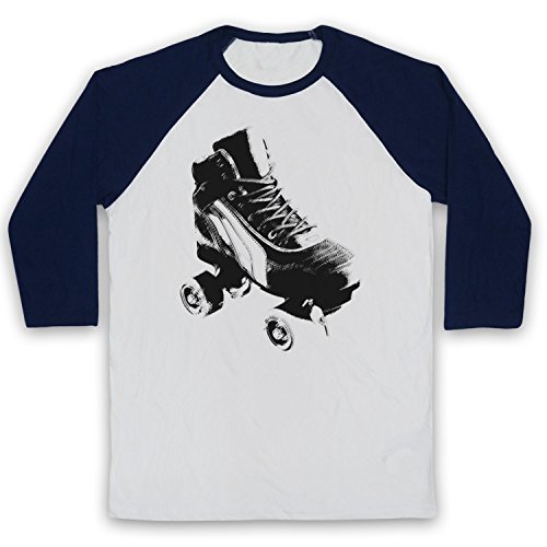 T-Shirt de Base-Ball Roller Skate Retro 3/4 Manches pour Homme et Femme