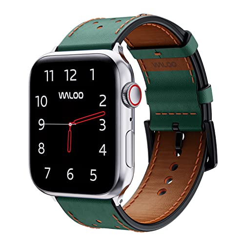 WALOO Breathable Genuine Leather Band for Apple Watch, All Series by WALOO - Used condition - US$10.48