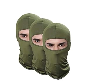 Ganway BFF13 3er Olivgrüne Sturmhaube Gesichtsmaske